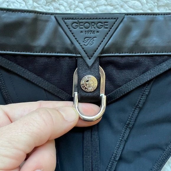 Honey Birdette George Thong Luxury Bondage Lingerie with Silver Hardware - Picture 3 of 8